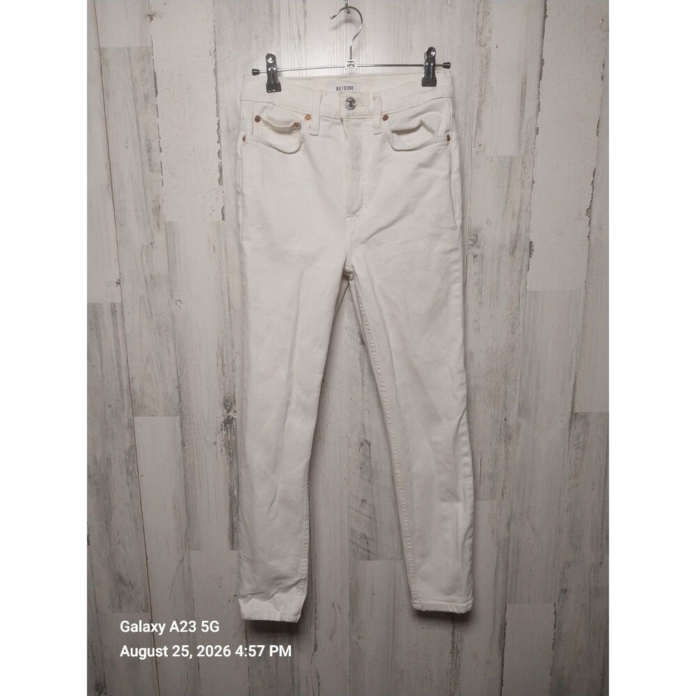 Re/Done 90s High Rise Crop Jeans Size 26 Ivory